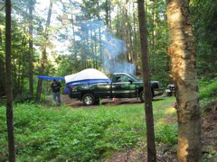 The truck smokes too!